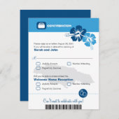 ジャマイカ ウェディング RSVP 確認 搭乗券 (正面/裏面)