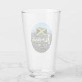 「ジャマイカ・エスト。1962インチ青い山と旗 タンブラーグラス (裏面)