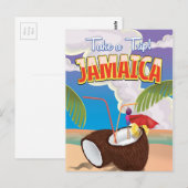 ジャマイカ カートゥーン 旅行ポスター ポストカード (正面/裏面)