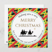 ジャマイカ・グレナダ両旗、賢者3人のクリスマス シーズンカード (正面/裏面)