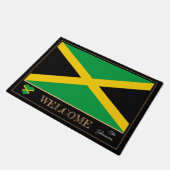 ジャマイカ&ジャマイカフラッグハウスマット/スポーツ·ウェルカム ドアマット (アングル)