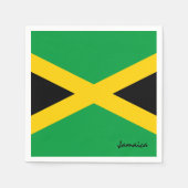 ジャマイカ&ジャマイカ国旗のパーティーファッション/スポーツファン スタンダードカクテルナプキン (正面)