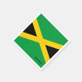 ジャマイカ&ジャマイカ国旗のパーティーファッション/スポーツファン スタンダードカクテルナプキン (角)