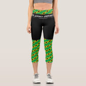 ジャマイカ&ジャマイカ国旗のファッション、フィットネス、スポーツ カプリレギンス (正面)