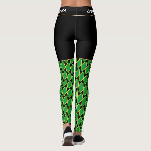 ジャマイカ・ジャマイカ国旗ファッション旅行・スポーツファンL レギンス (裏面)