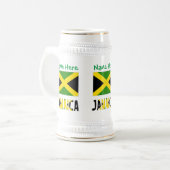 ジャマイカ ジャマイカ国旗 緑 カスタマイズ ビールジョッキ (正面左)
