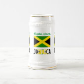 ジャマイカ ジャマイカ国旗 緑 カスタマイズ ビールジョッキ (中央)