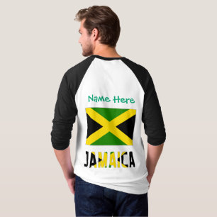 ジャマイカ ジャマイカ国旗 緑 カスタマイズ Tシャツ