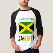 ジャマイカ ジャマイカ国旗 緑 カスタマイズ Tシャツ (正面)