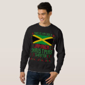 ジャマイカ ダサい クリスマス スウェター ジャマイカ 国旗 スウェットシャツ (正面フル)