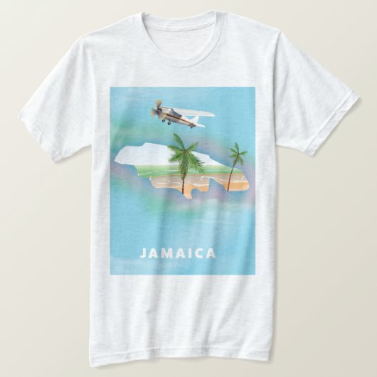 ジャマイカ ビンテージ 旅行ポスター Tシャツ (デザイン正面)