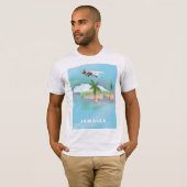 ジャマイカ ビンテージ 旅行ポスター Tシャツ (正面フル)