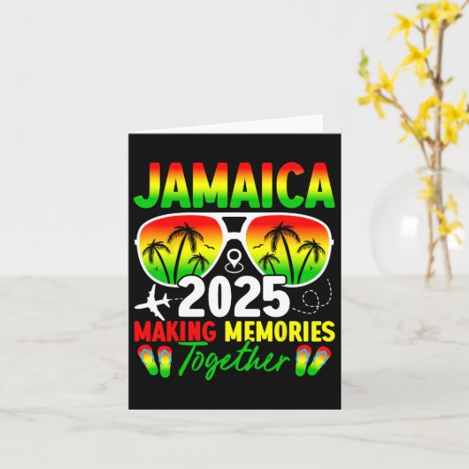 ジャマイカ ファミリー リユニオン 2025 メモリーを作るバケーション カード (黄色い花)