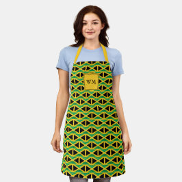 ジャマイカ |モノグラム |ジャマイカ国旗 エプロン