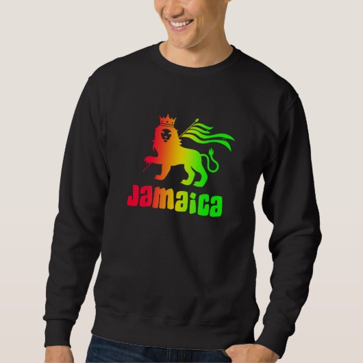 ジャマイカ・ラスタ・ライオン スウェットシャツ (正面)