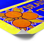 ジャマイカ～ヴィンテージ旅行キャンバス。 ポスター (角)