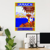 ジャマイカ～ヴィンテージ旅行キャンバス。 ポスター (ホームオフィス)
