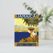 ジャマイカ、ヴィンテージ旅行ポスターポストカード ポストカード (スタンド正面)