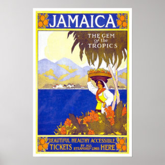 ジャマイカ,ヴィンテージ旅行 ポスター