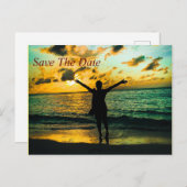 ジャマイカ　保存日付のお知らせ 案内ポストカード (正面/裏面)