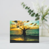 ジャマイカ　保存日付のお知らせ 案内ポストカード (スタンド正面)