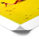 ジャマイカ、傘を持った女性、ヴィンテージ旅行 ポスター (角)