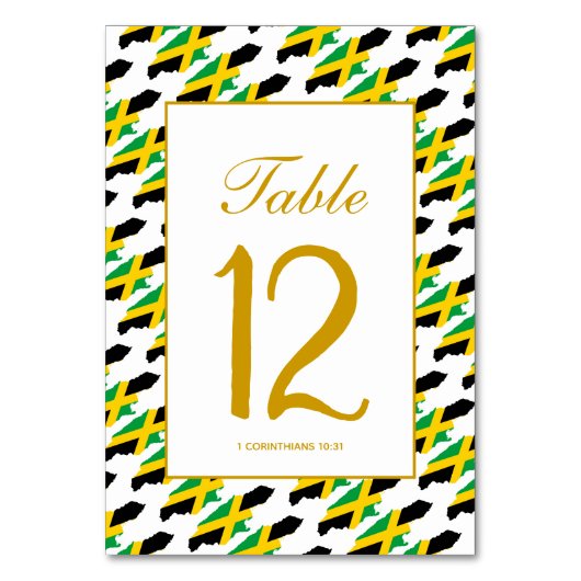 ジャマイカ 宴会 祝賀 結婚式 テーブルナンバー (裏面)
