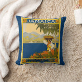 ジャマイカ – 熱帯の宝石(ヴィンテージのポスター) クッション (ブランケット)