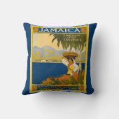 ジャマイカ – 熱帯の宝石(ヴィンテージのポスター) クッション (裏面)