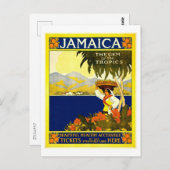 ジャマイカ、熱帯の宝石、ヴィンテージスタイル ポストカード (正面/裏面)