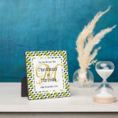 ジャマイカ 結婚記念品 カスタム モノグラム フォトプラーク (インサイチュ)