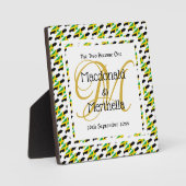 ジャマイカ 結婚記念品 カスタム モノグラム フォトプラーク (正面)