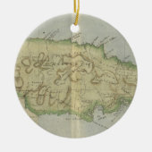 ジャマイカ(1780年)のヴィンテージの地図 セラミックオーナメント (正面)