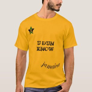 ジャマイカ"U借金の催促"は金ゴールドのTシャツを知っています Tシャツ