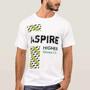 ジャマイカASPIRE HIGHER CHRISTIAN聖なる書物、 経典 Tシャツ