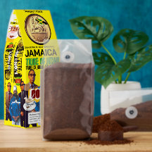 ジャマイカJUDAH Coffee, 12ozバッグ，ダークロースト，グラス
