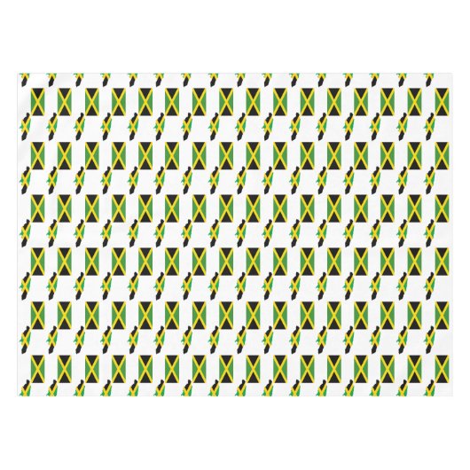 ジャマイスタイリッシュカの地図 | ジャマイカ国旗 テーブルクロス (正面(横))