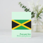 ジャマイパーソナライズされたカ国旗の休日/休暇 ポストカード (スタンド正面)