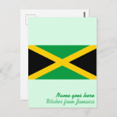 ジャマイパーソナライズされたカ国旗の休日/休暇 ポストカード (正面/裏面)