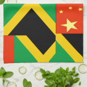 ジャマイ中国のカの キッチンタオル (折り畳み)