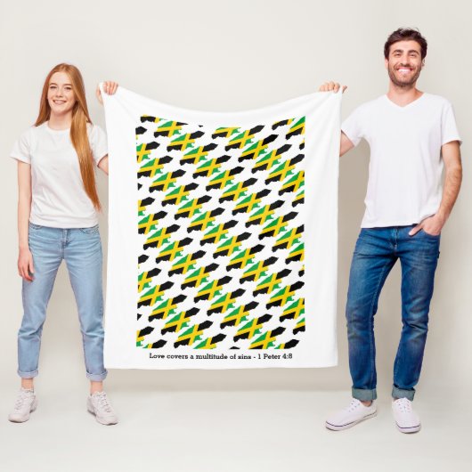 ジャマカスタムマイカの地図 フリースブランケット (インサイチュ)