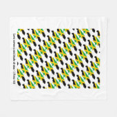 ジャマカスタムマイカの地図 フリースブランケット (正面(横))