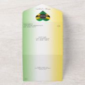 ジャマグラデーションイカ国旗のハート結婚写真 オールインワン招待状 (外側)