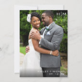 ジャマグラデーションイカ国旗のハート結婚写真 招待状 (裏面)