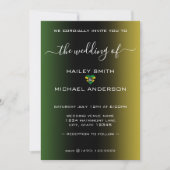 ジャマグラデーションイカ国旗のハート結婚写真 招待状 (正面)