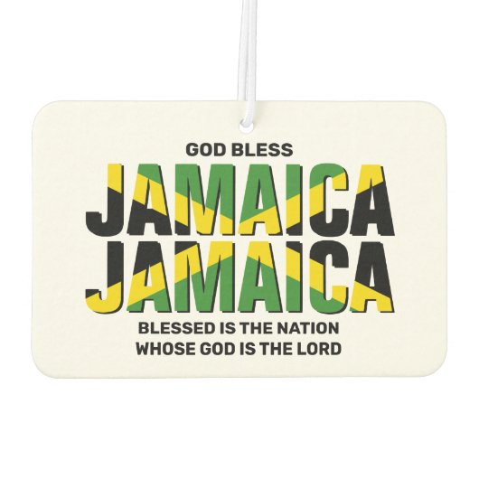 ジャマスタイリッシュマイカ国旗を祝福する カーエアーフレッシュナー (裏面)