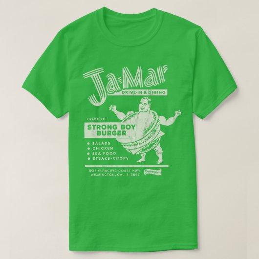 ジャマールストロングボーイバーガー Tシャツ (デザイン正面)