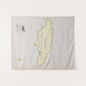 ジャマ図解入りの、写真付きのイカの地図。 タペストリー (正面(横))