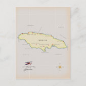 ジャマ図解入りの、写真付きのイカの地図。 ポストカード (正面)