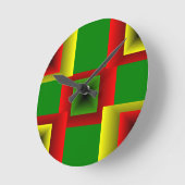 ジャマ実在イカ ラウンド壁時計 (傾斜)